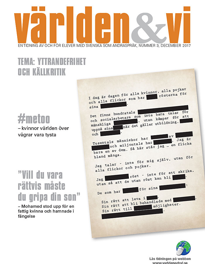 Yttrandefrihet och källkritik